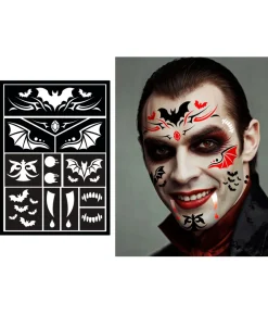 Vampyr makeup skabelon