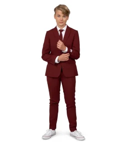 Vinrødt jakkesæt, teen