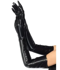Wet look handsker