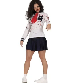 Zombie skolepige kostume