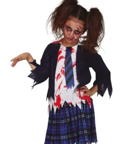 Zombie skolepige kostume