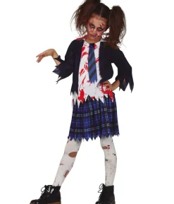 Zombie skolepige kostume